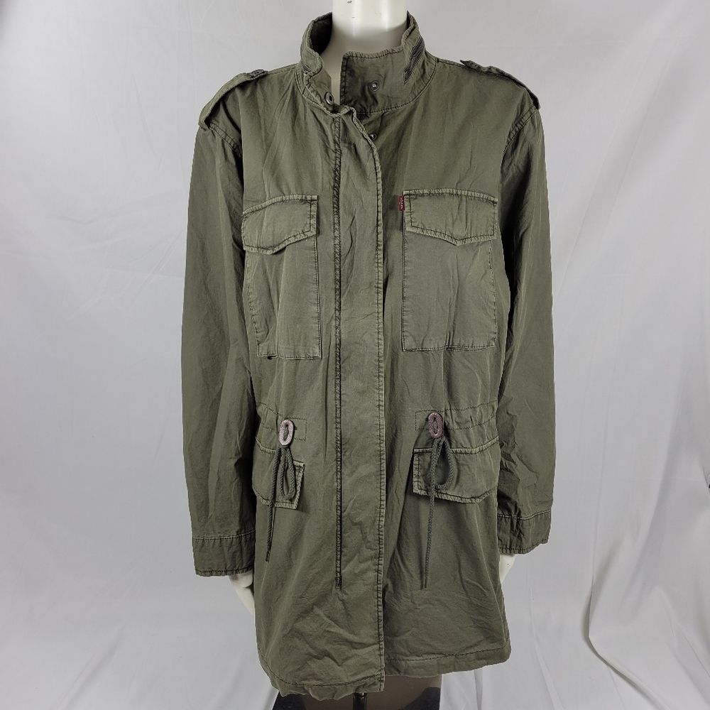 Levi's Legacy Jacket Size 3X Women's Cotton Lightweight Fishtail Anorak Green